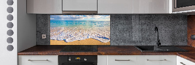 Kitchen wall panels Hawaiian beach