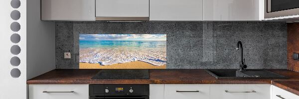 Kitchen wall panels Hawaiian beach