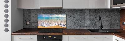 Kitchen wall panels Hawaiian beach