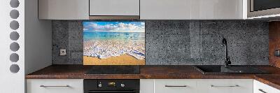 Kitchen wall panels Hawaiian beach