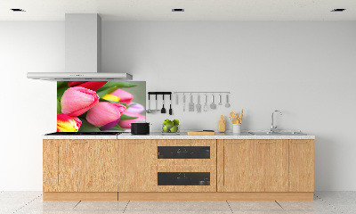 Cooker splashback Colorful tulips