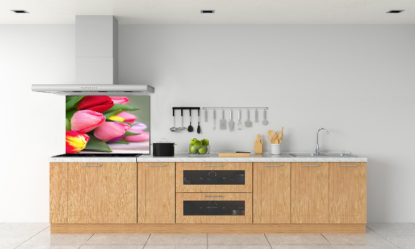 Cooker splashback Colorful tulips