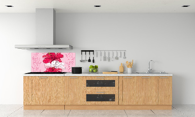 Cooker splashback Hawaiian flowers