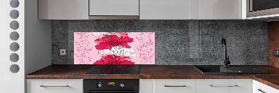 Cooker splashback Hawaiian flowers