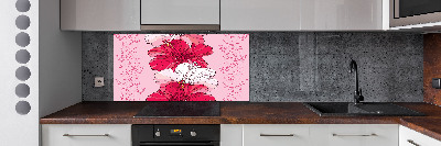 Cooker splashback Hawaiian flowers