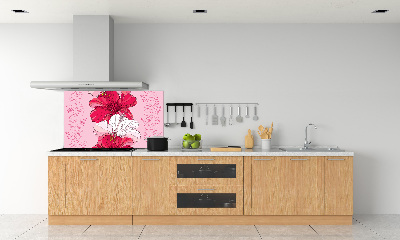 Cooker splashback Hawaiian flowers