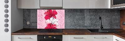 Cooker splashback Hawaiian flowers