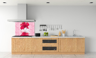 Cooker splashback Hawaiian flowers