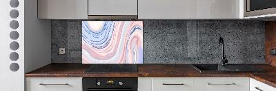 Kitchen splashback Wave abstraction