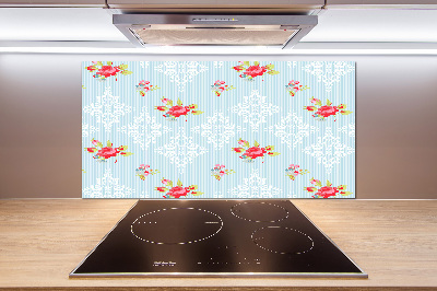 Cooker splashback Roses and ornaments