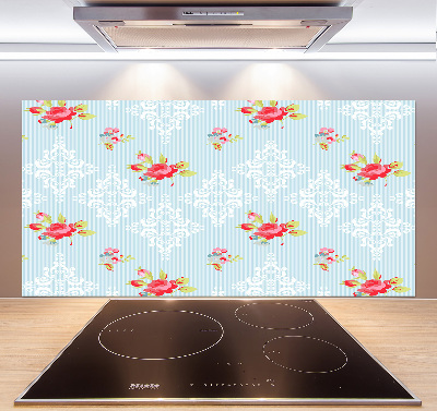 Cooker splashback Roses and ornaments