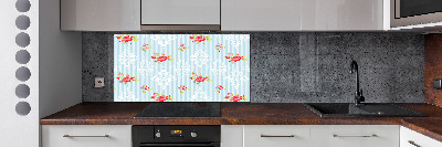 Cooker splashback Roses and ornaments