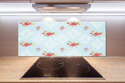 Cooker splashback Roses and ornaments