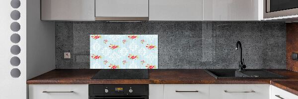 Cooker splashback Roses and ornaments