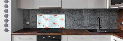 Cooker splashback Roses and ornaments