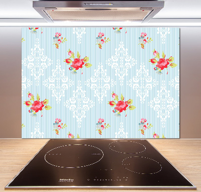 Cooker splashback Roses and ornaments