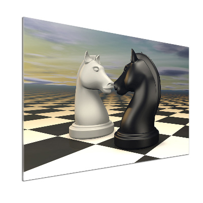 Cooker splashback Chess horses