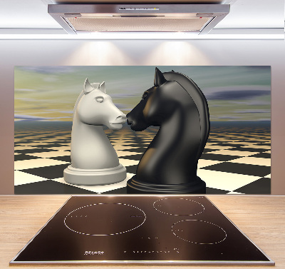 Cooker splashback Chess horses