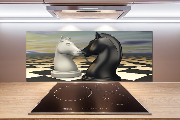 Cooker splashback Chess horses