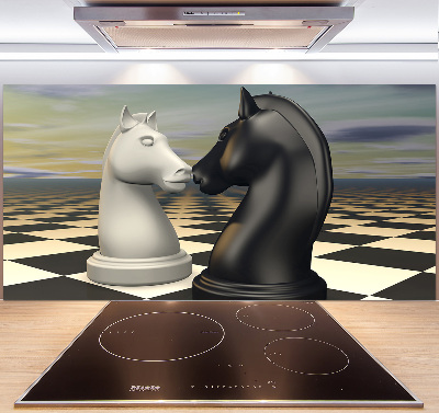 Cooker splashback Chess horses