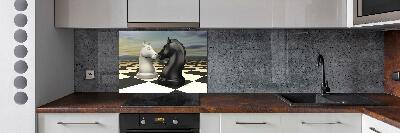 Cooker splashback Chess horses