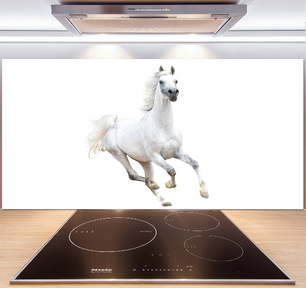 Cooker splashback White Arabic horse