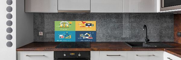 Glass splashback School subjects