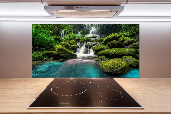 Cooker splashback Waterfall in the jungle