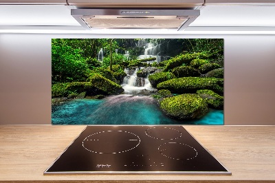 Cooker splashback Waterfall in the jungle