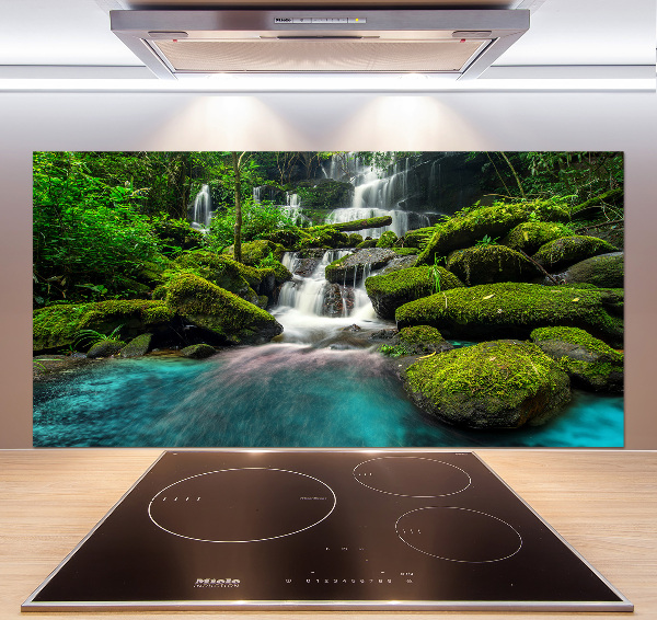 Cooker splashback Waterfall in the jungle