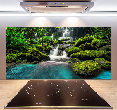 Cooker splashback Waterfall in the jungle