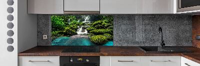 Cooker splashback Waterfall in the jungle