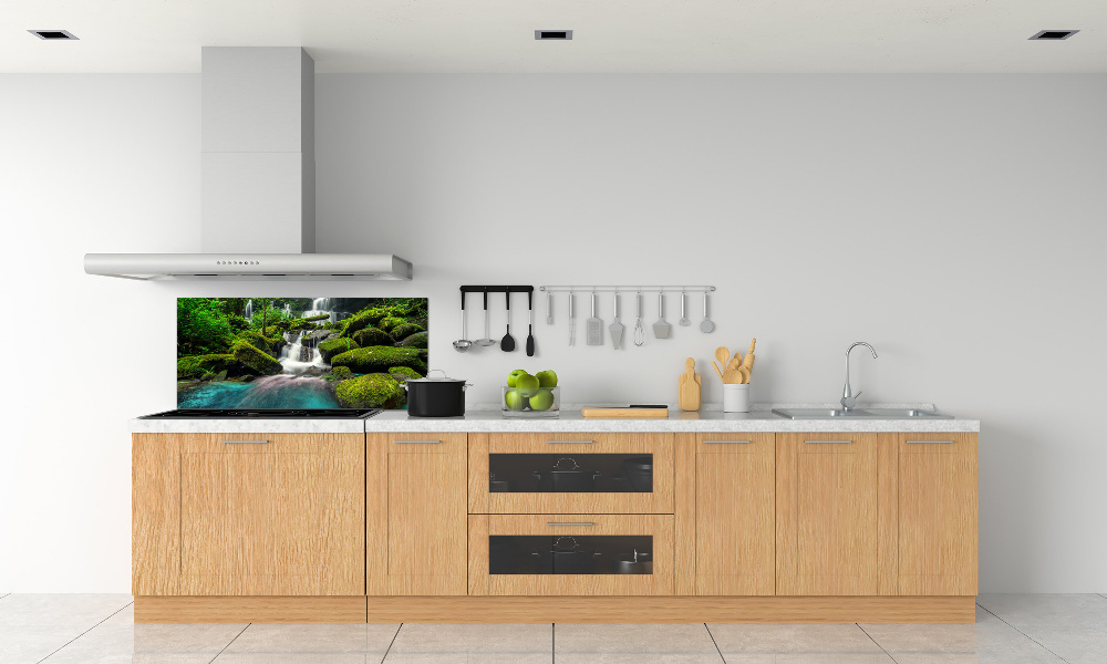 Cooker splashback Waterfall in the jungle