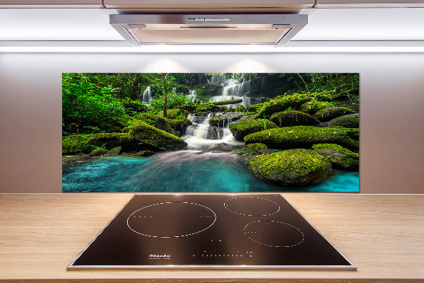 Cooker splashback Waterfall in the jungle