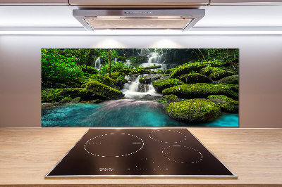 Cooker splashback Waterfall in the jungle