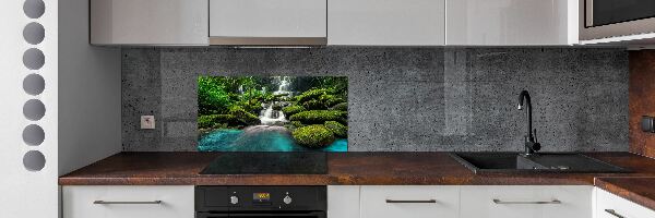 Cooker splashback Waterfall in the jungle