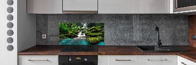 Cooker splashback Waterfall in the jungle