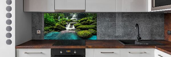 Cooker splashback Waterfall in the jungle