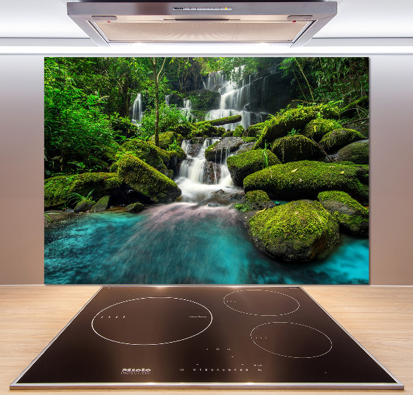 Cooker splashback Waterfall in the jungle