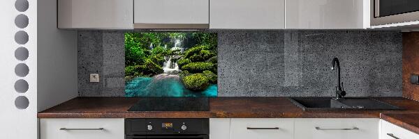 Cooker splashback Waterfall in the jungle