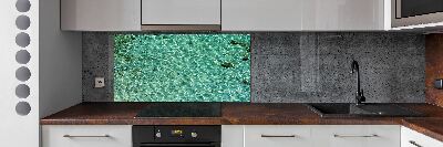 Cooker splashback Transparent water