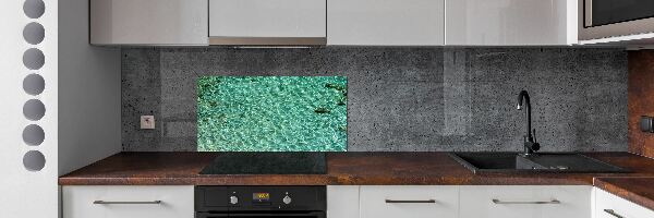 Cooker splashback Transparent water