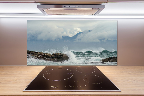 Cooker splashback Rough sea