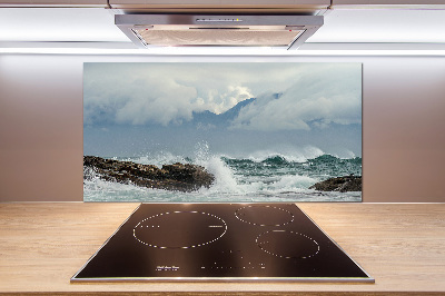 Cooker splashback Rough sea