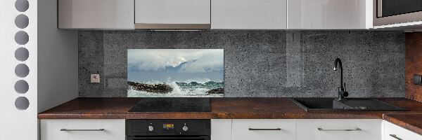 Cooker splashback Rough sea