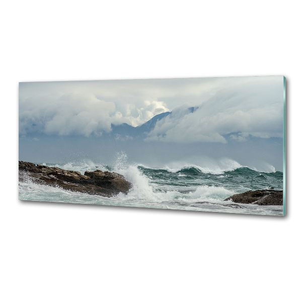 Cooker splashback Rough sea