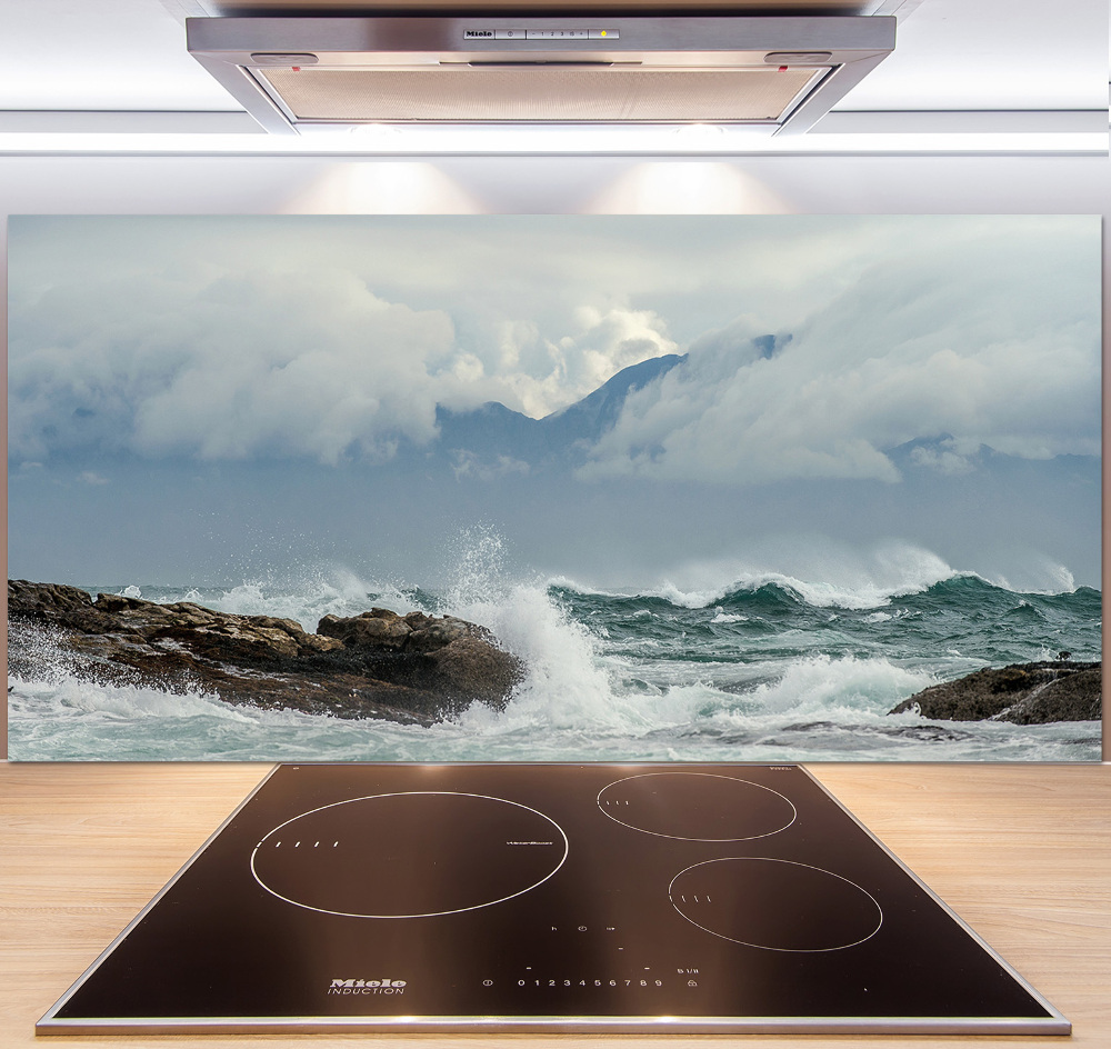 Cooker splashback Rough sea