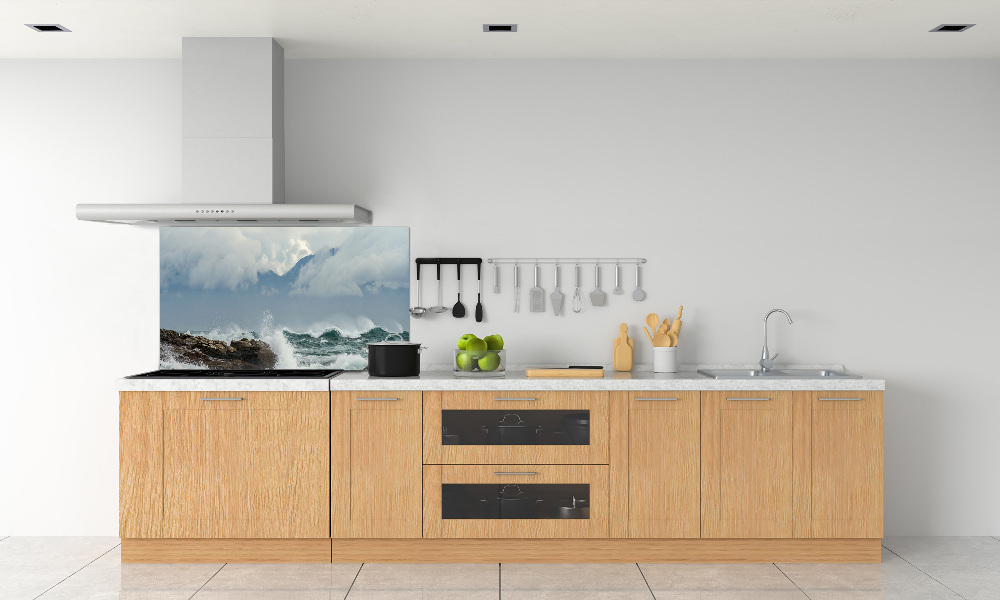 Cooker splashback Rough sea