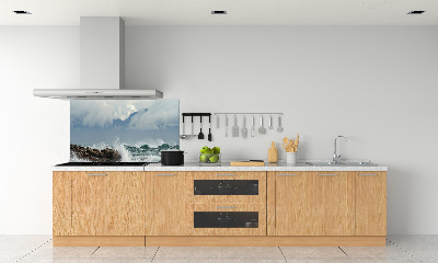 Cooker splashback Rough sea