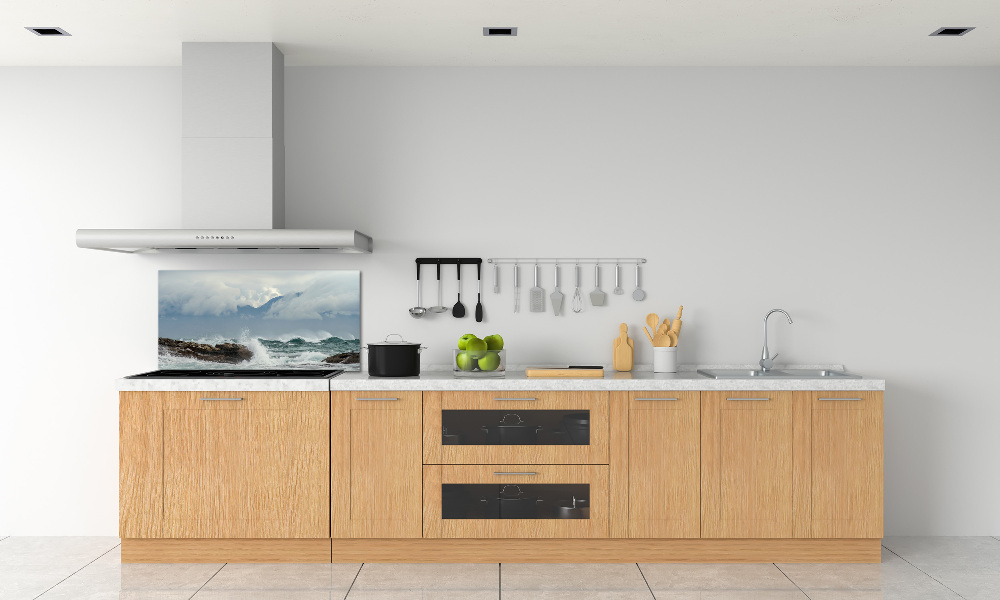 Cooker splashback Rough sea